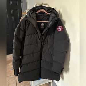 Canada Goose Black Hooded Puffer Jacket
